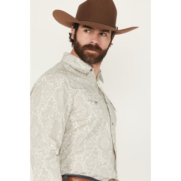 Stetson NEW Men's Large Medallion Long Sleeve Pearl Snap Western Shirt Cowboy - Picture 14 of 15